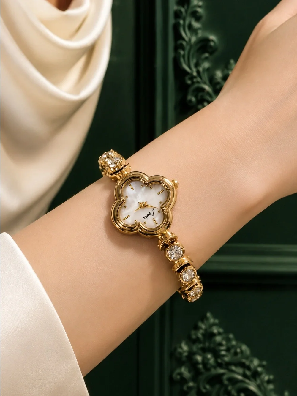 Gold-Tone Clover Bracelet Watch - Gold